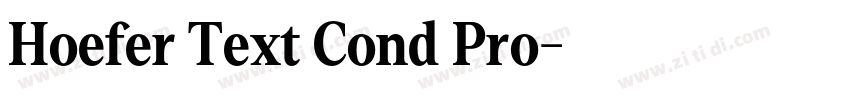 Hoefer Text Cond Pro字体转换